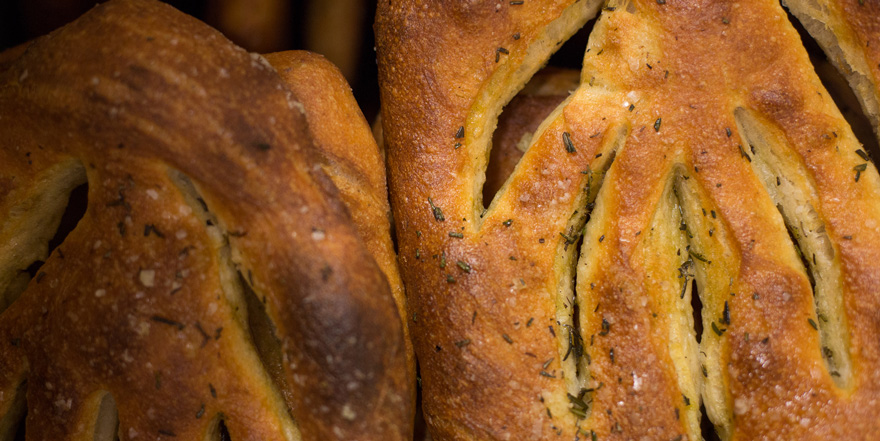 Rosemary and Salt top our Fougasse Flatbread